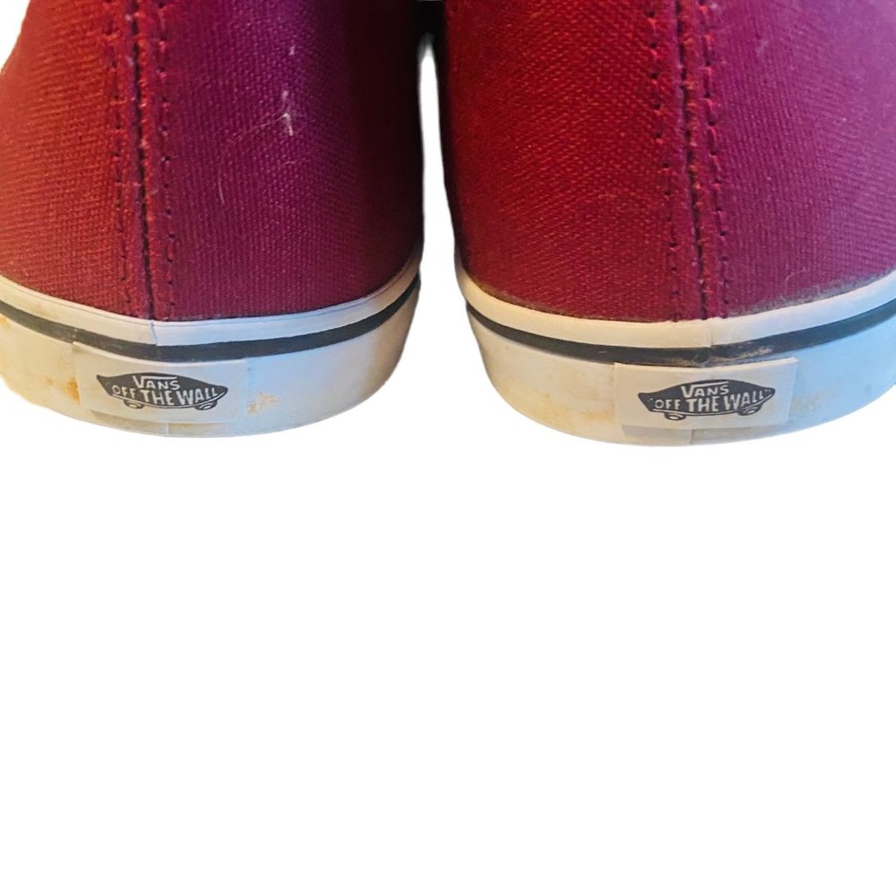 Vans burgundy in color men's size 8 woman's size 9.5 sneakers - Picture 8 of 8